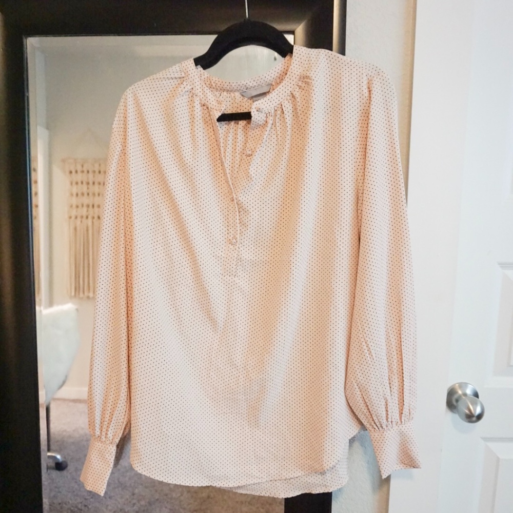 Pink Polka Dot Business Top